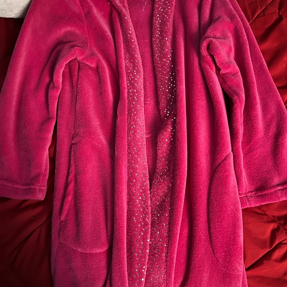 soft pink bath robe